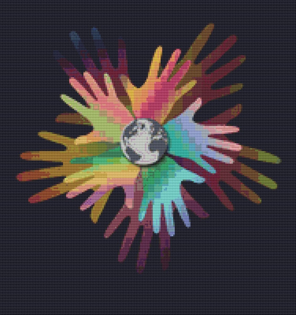 Cross Stitch Pattern Hands of the World Instant Download Pdf - Etsy
