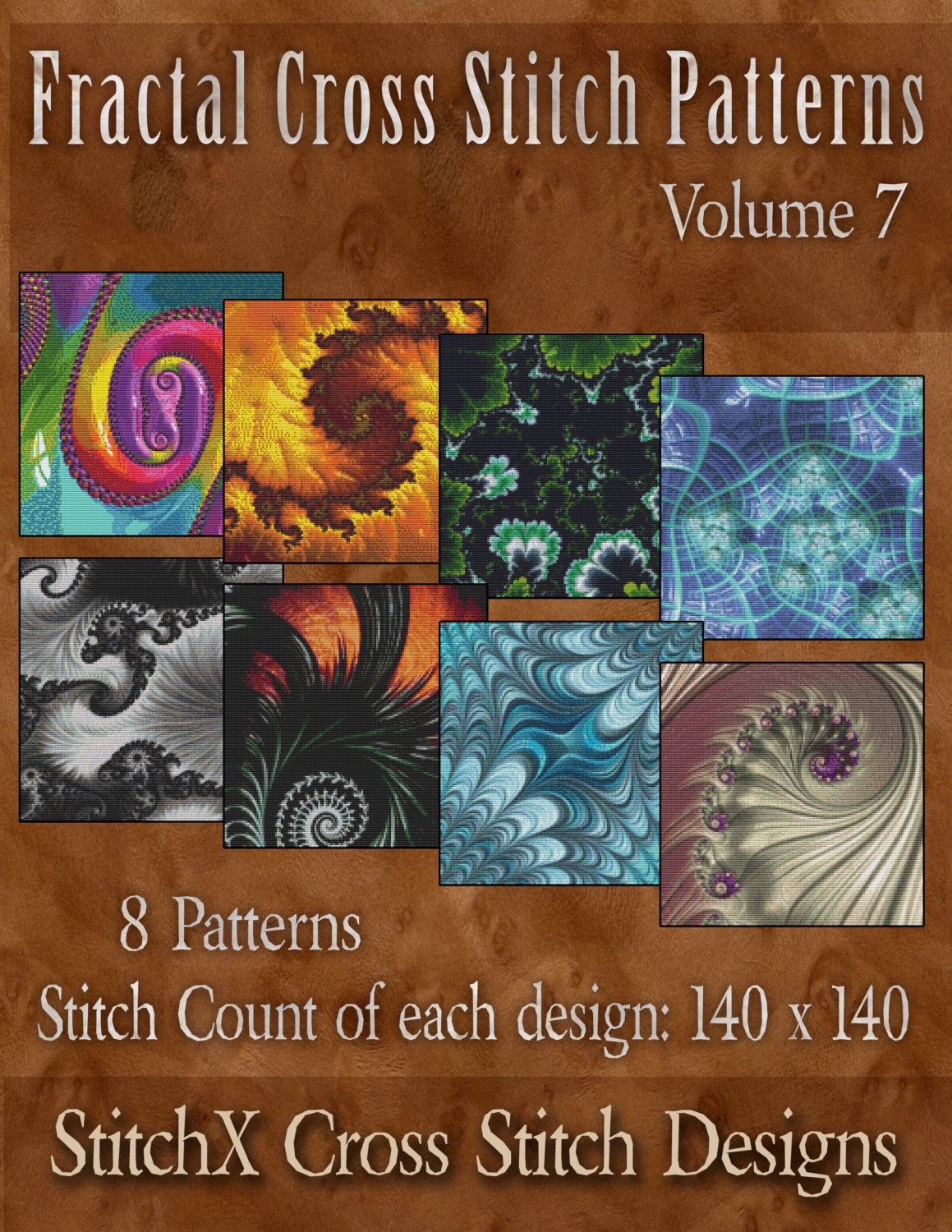Counted Cross Stitch Designs Fractal Cross Stitch Patterns | Etsy