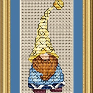 Holiday Gnome 4 Cross Stitch Pattern Fun Modern Design for Holiday Season Instant Download pdf Santa Christmas Winter Seasons Gnome Elf image 3