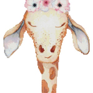 Cross Stitch Pattern - Baby Giraffe - Instant Download PDF