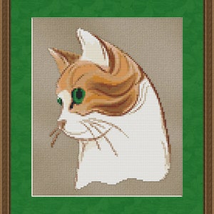 Cat Cross Stitch Pattern Orange Kitty Cross Stitch Design Cross Stitch Kitten Instant Download pdf Cross Stitch image 1