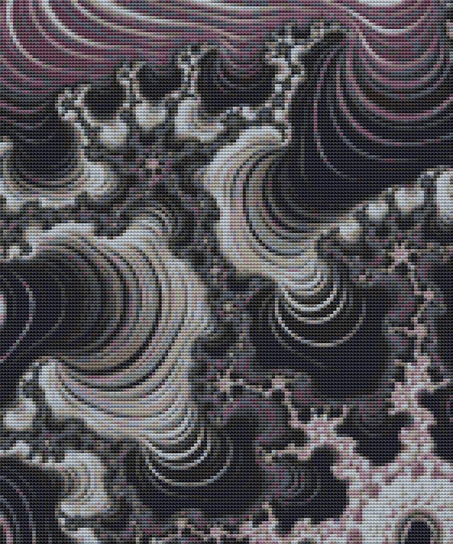 Fractal Cross Stitch Pattern NEW for 2017 Digital Art Design - Etsy