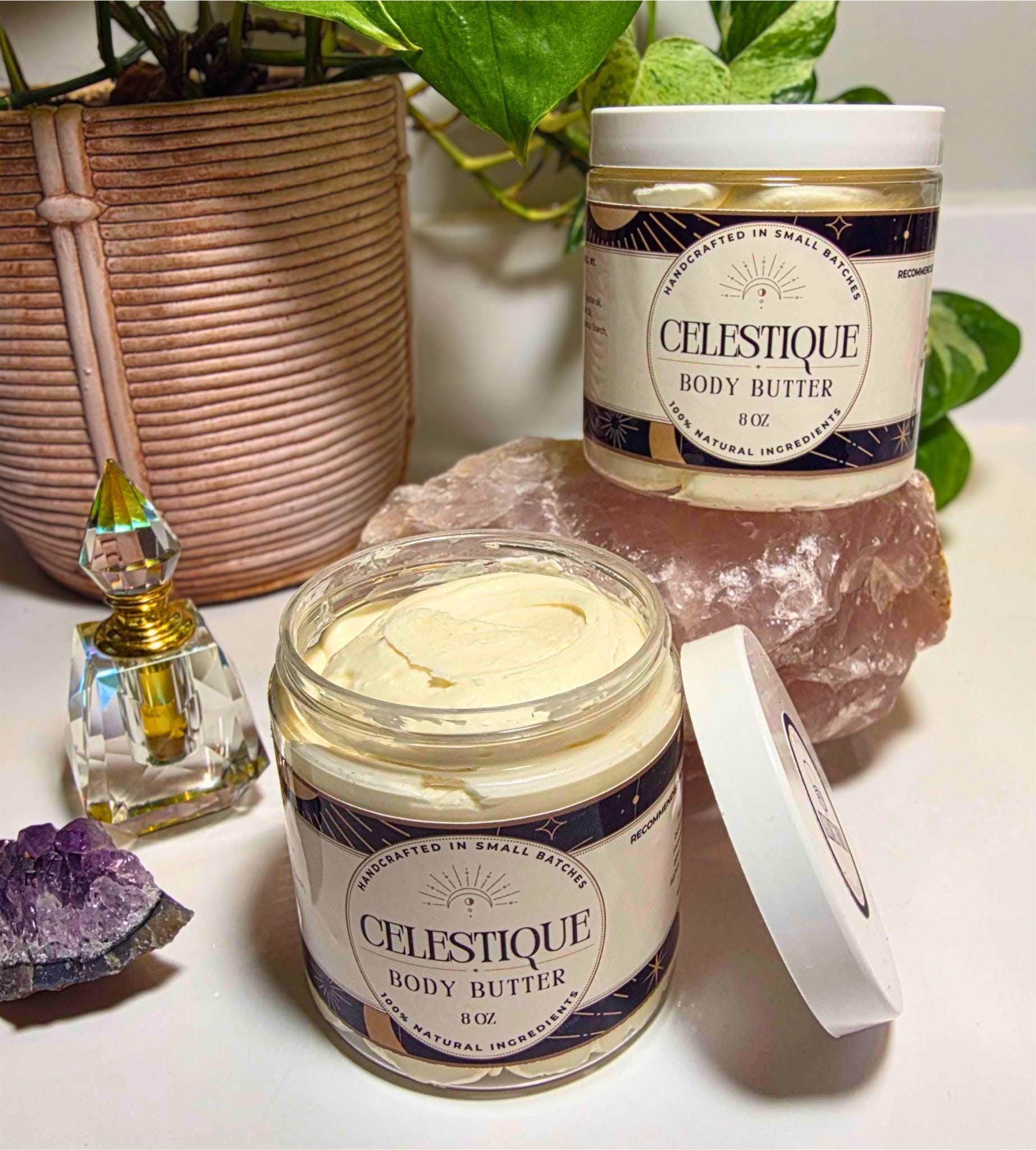Whipped Body Butter 100% Natural Ingredients Handcrafted 8oz Jar 14 Fragrance Options