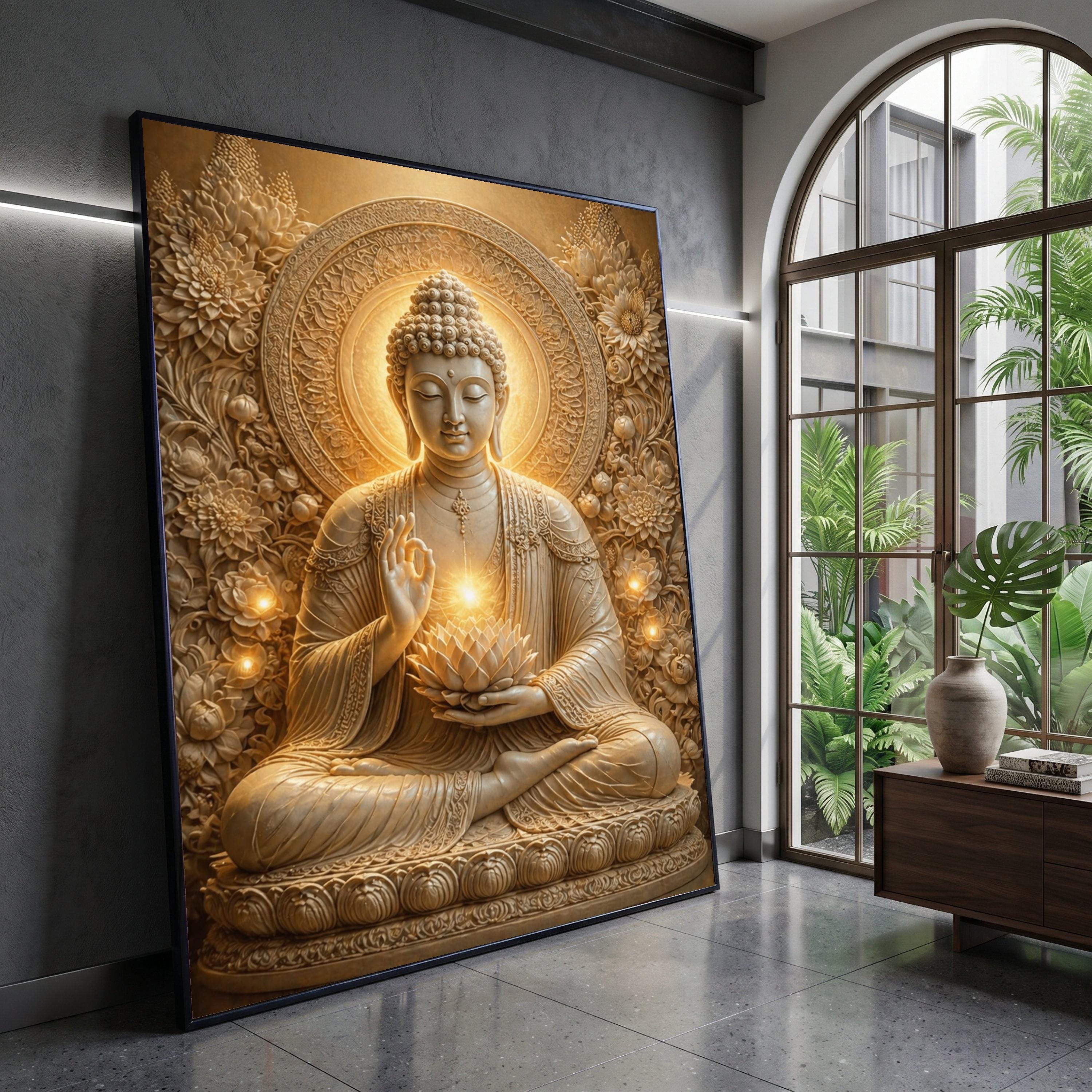 Japanese Buddha Painting - Etsy
