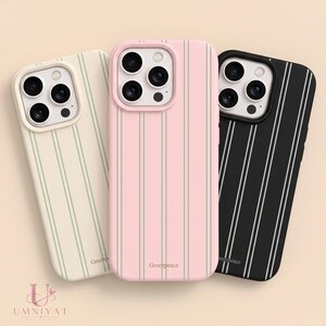 Gestreept MagSafe iPhone-hoesje, slanke TPU-bescherming met verticale lijnen (iPhone 18-11 Pro)