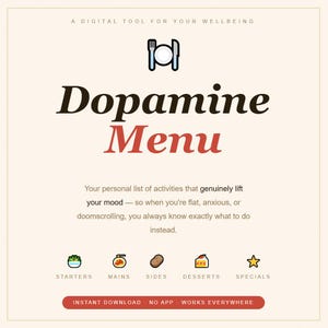 Dopamine Menu – Mood Tracker, Anxiety Relief