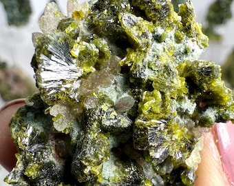 Dark Green Epidote Clusters from Moroccan, Raw Crystal, Green Mineral, You Pick!