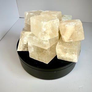 Fatias de Calcita Manganosa Arco-Íris | Calcita Rosa Natural com Brilho UV imagem 3