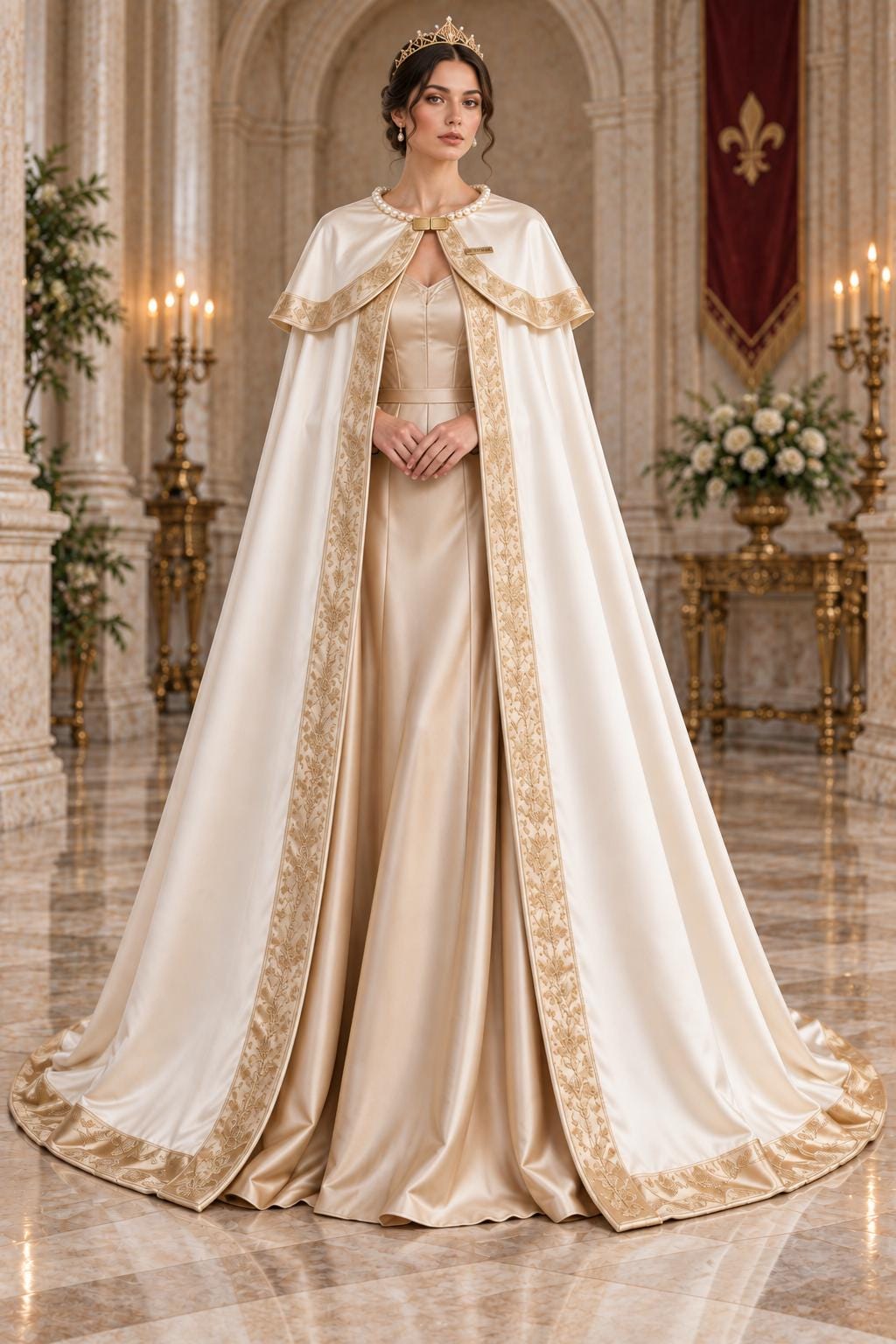 gold dress with cape sleeves Gown Formal gown