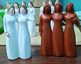 Resin Sisters Figurine,Friendship Statue,Sisters Soul Sisterhood Sculpture,Home Decor Ornament Friendship & Sister Gift