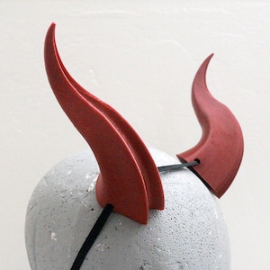 Medium Double Ridge 3D Printed Costume Horns (Multiple Colors Available)