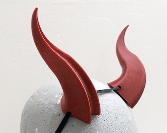 Medium Double Ridge 3D Printed Costume Horns (Multiple Colors Available)