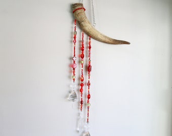 Sunrise Meadow Goat Horn Suncatcher Windchime Oddities