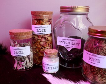90 Antique Style Apothecary Label Set: Herbs, Spices, Resins (Digital Download)