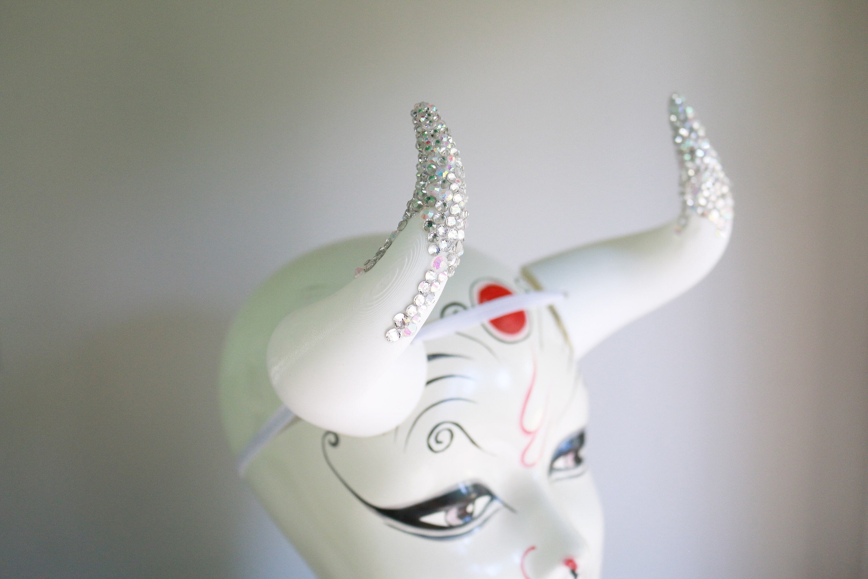 Delicious Delight - Rhinestone Medium Goat 3D Printed Costume Horns