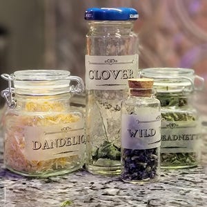 Apothecary Jar Labels: Antique Style Herbs, Spices, Flora (Digital Download)