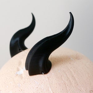 Small Double Ridge 3D Printed Costume Horns (Multiple Colors Available)