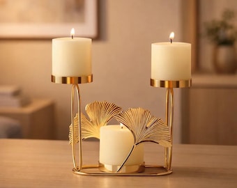 Gold Nordic Candle Holder Set Modern Iron Candlestick Minimalist Wedding Centerpiece Luxury Home Table Decor