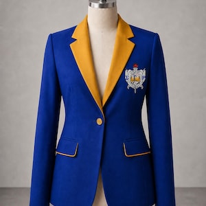 Pigment SGRho Blazer Frauen SGRho Royal Blau Gold bestickte Sorority Jacke 1922