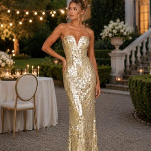 etsy gold dress Liquid Gold Dress