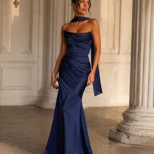 Graduation Gown Woman Vestidos De Fiesta Buy Navy Blue Graduation Dress For  Women Online In India