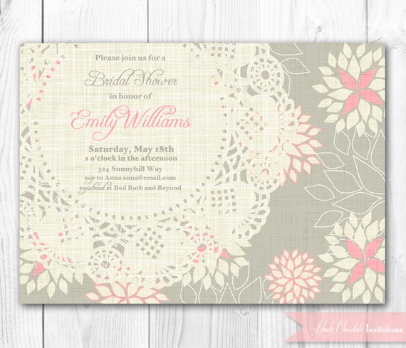 Vintage Bridal Shower Invitations Etsy 7
