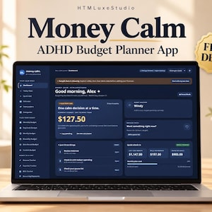ADHD Budget Planner App | Paycheck Budget, Bill Tracker & Savings | Offline HTML