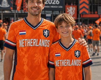 Camiseta de fútbol de los Países Bajos con nombre personalizado, camiseta de fútbol naranja, atuendo para el día del partido, ropa de festival para mujer, Blokette, ropa estética