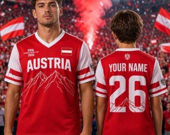 Camiseta de fútbol de Austria con nombre y número personalizados, camiseta de fútbol, ropa para el día del partido de Austria, ropa para festivales de mujer, top estético tipo blokette