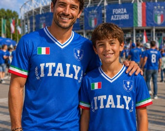 Camiseta de fútbol de Italia con nombre y número personalizados, camiseta de fútbol Azzurri, ropa para el día del partido, ropa de festival para mujer, Blokette, top estético