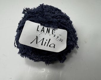 Lang Yarns Mila Navy Blue Yarn – Microfibre Cotton Acrylic Blend (50g 165m)