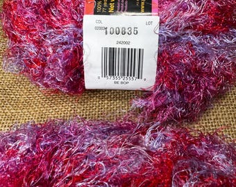 Fio para cílios Patons Cha Cha Be Bop, 2 novelos, rosa, roxo e vermelho - Material para artesanato