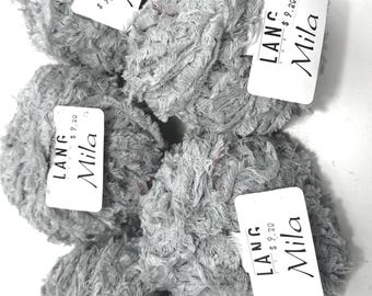 Lang Yarns Mila Gray 5 Skein Lot 188.0024 Dye Lot 27965 Microfibre 50g 165m