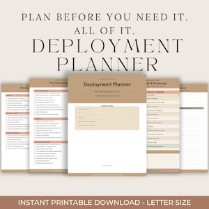 Deployment Planner and Organizer with Budget Tracker (Printable PDF)