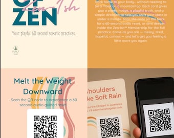 Zen‑Ish™ Somatic Card Deck | 35 Printable Cards | Nervous System Support | Mindfulness Tools