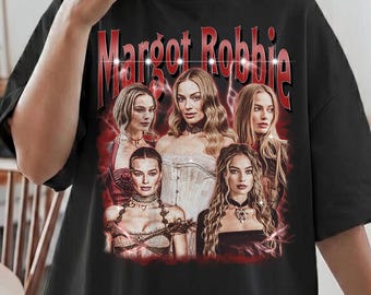 Margot Robbie Bootleg Shirt, 90er Jahre Retro Margot Robbie Bootleg Shirt, Vintage Margot Robbie Shirt, Geschenk für Fan
