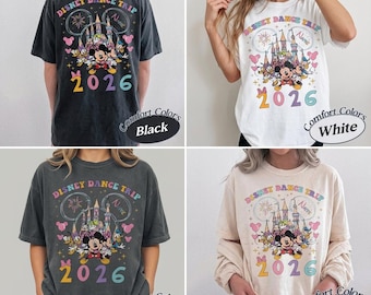 Comfort kleuren Magical Kingdom Dance Trip 206 shirt, Disney cheerleader team shirt, WDW Magic Castle Dance Trip T-shirt, familie-uitje 2026 shirt
