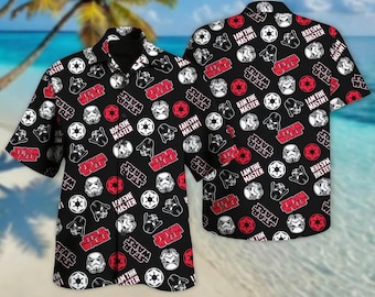 Star Wars-shirt, Hawaiiaans Star Wars-shirt, herenshirt met korte mouw, Movie Button-shirt, Hawaiiaans filmshirt, Hawaiiaans Star Wars-shirt