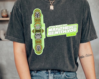 Comfort kleuren Mandalorian Grogu shirt, Bab Yoda Star Wars This Is The Way shirt, Disney familie-uitje shirt, Vaderdagcadeau T-shirt 2026