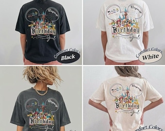 Comfortkleuren aangepaste naam en Disney-verjaardagsshirt, shirt beste verjaardag ooit, Disneyland verjaardagsshirt, bijpassende Disney-shirt familie-uitje