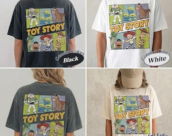 Comfort Colors Toy Story retro Pixar-shirt, Woody Jessie Buzz Lightyear-shirt met grafische print