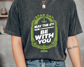 Star Day May the 4th Be With You-T-shirt, retro Sci-Fi Galaxy Apparel