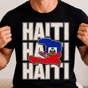 Haitian Flag Day PNG Map Silhouette | Haiti Flag Celebration Sublimation Design | Patriotic Heritage Cultural Pride Clipart Digital Download