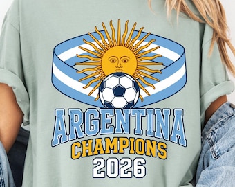 Argentina Champions 2026 Soccer Tee – Retro Football Fan Shirt