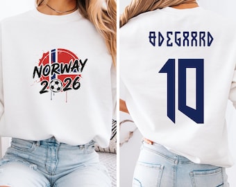 Camiseta unisex con estampado de la camiseta de fútbol de Noruega Odegaard #10, para aficionados al fútbol.