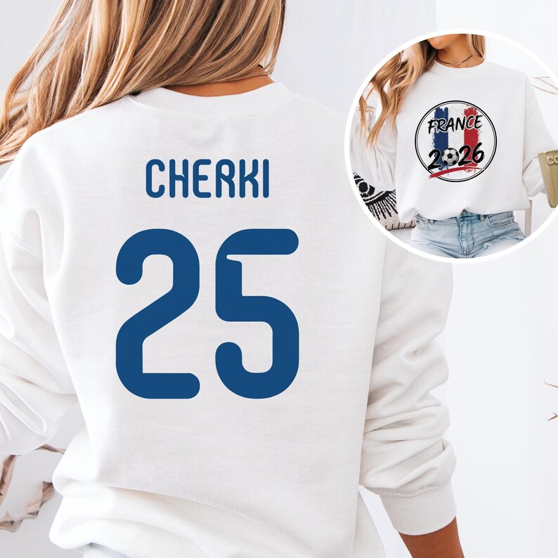 Cherki France Soccer Jersey Style T-Shirt, 2026 World Tournament Football Fan Apparel image 4