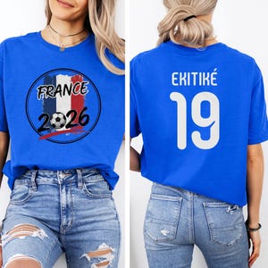 Ekitike #19 France Soccer Jersey Style T-Shirt, World Tournament Graphic Tee image 1