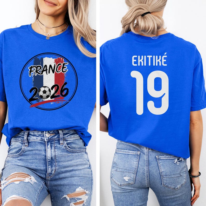 Ekitike #19 France Soccer Jersey Style T-Shirt, World Tournament Graphic Tee image 1