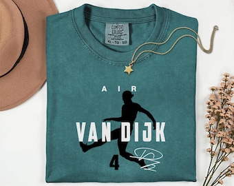 Van Dijk #4 Tribute Graphic Tee, Netherlands Football Star, Comfort Colors® Unisex Shirt