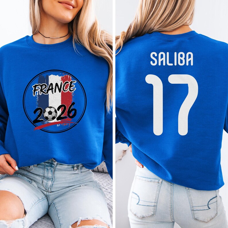 Saliba #17 France Soccer Jersey Style T-Shirt, World Tournament Inspired Unisex Tee image 8